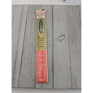 Vintage J&P Coats Neck Opening Metal Zipper 16" Almond Green 164-A